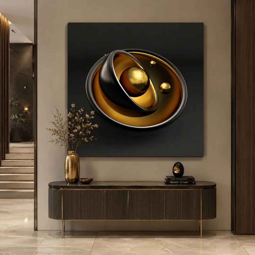 Modern Geometrik Dekoratif Soyut Kanvas Tablo - VOOV3576 1