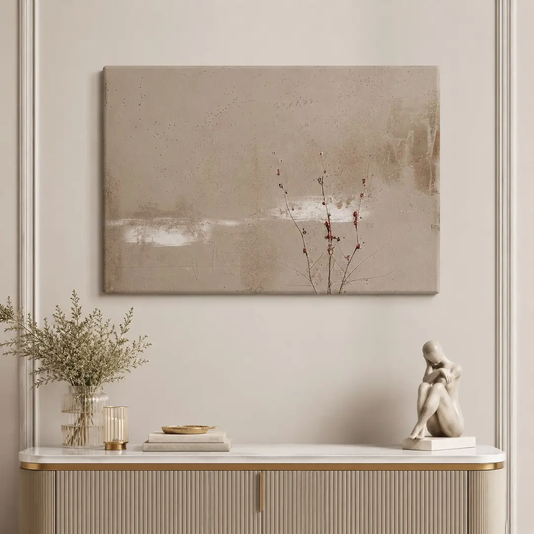 Abstract Beige Art Dekoratif Kanvas Tablo - VOOV2026 4