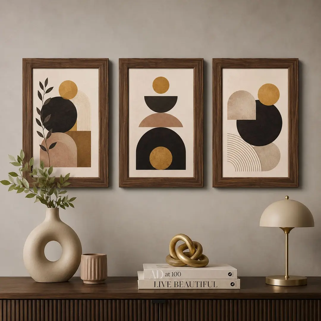 Minimal Çerçeveli Dekoratif Tablo Seti( 25x35cm ) - EW1025