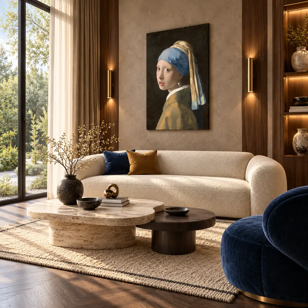 Vermeer İnci Küpeli Kız Kanvas Tablo 2