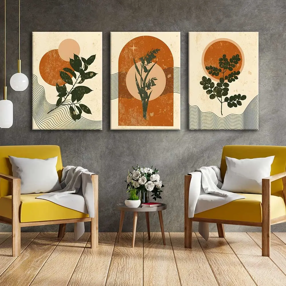 Kanvas Duvar Tablosu 3'lü Canvas Tablo Seti - VOOV4130 1