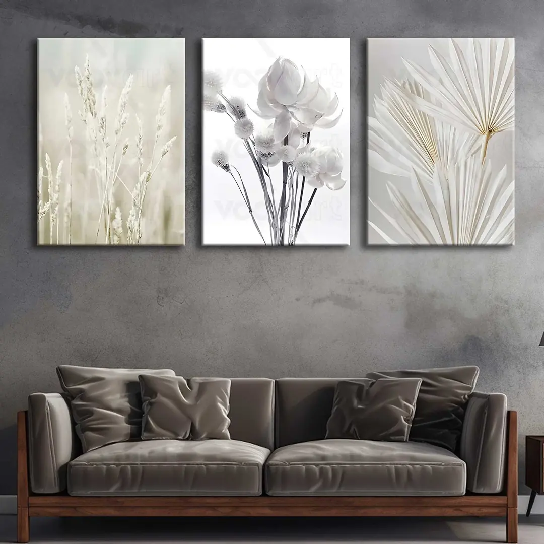 Kanvas Duvar Tablosu 3'lü Canvas Tablo Seti - VOOV4289 3