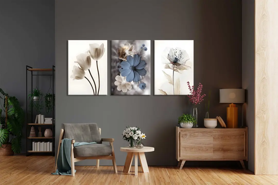 Kanvas Duvar Tablosu 3'lü Canvas Tablo Seti - VOOV4126 2