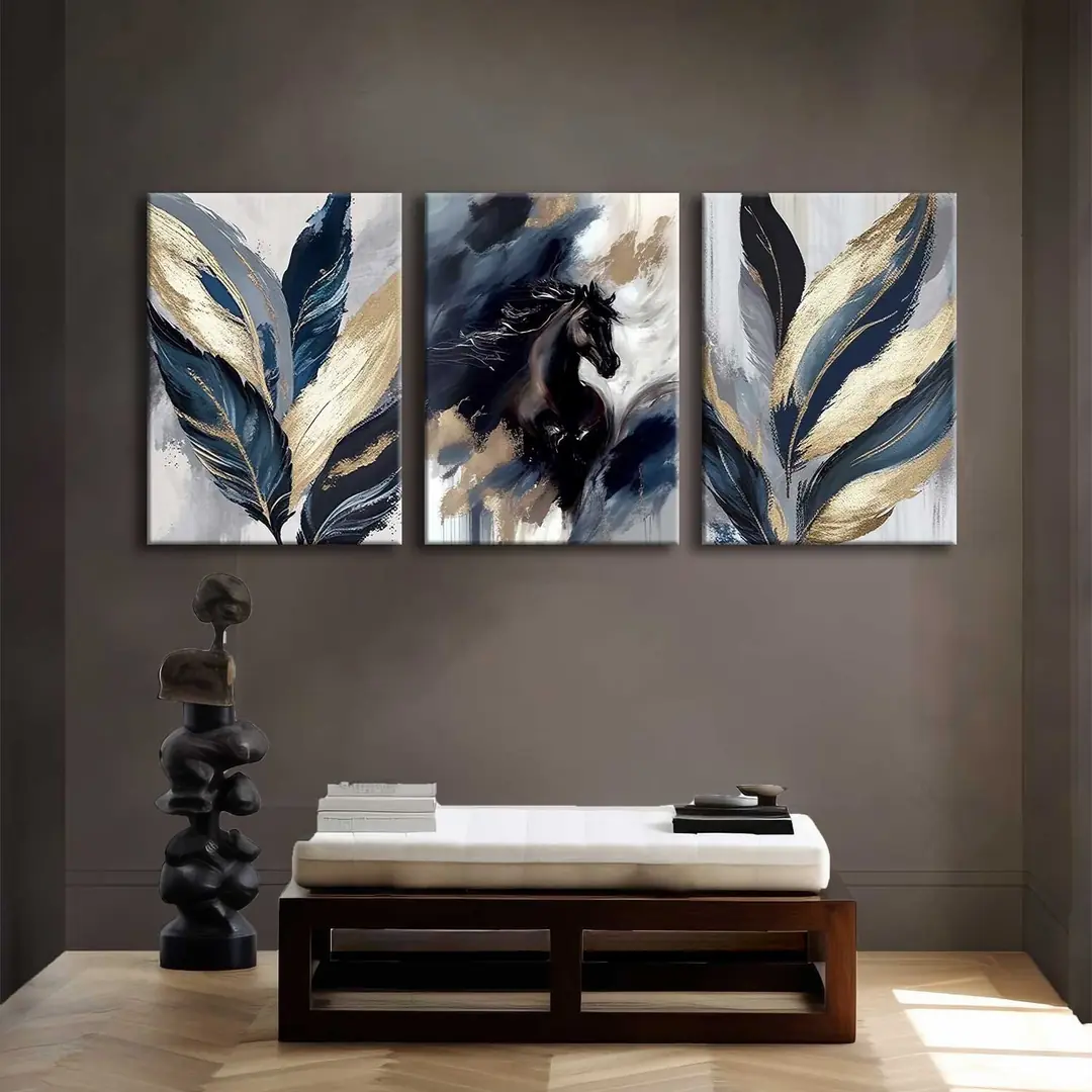 Kanvas Duvar Tablosu 3'lü Canvas Tablo Seti - VOOV4259 1