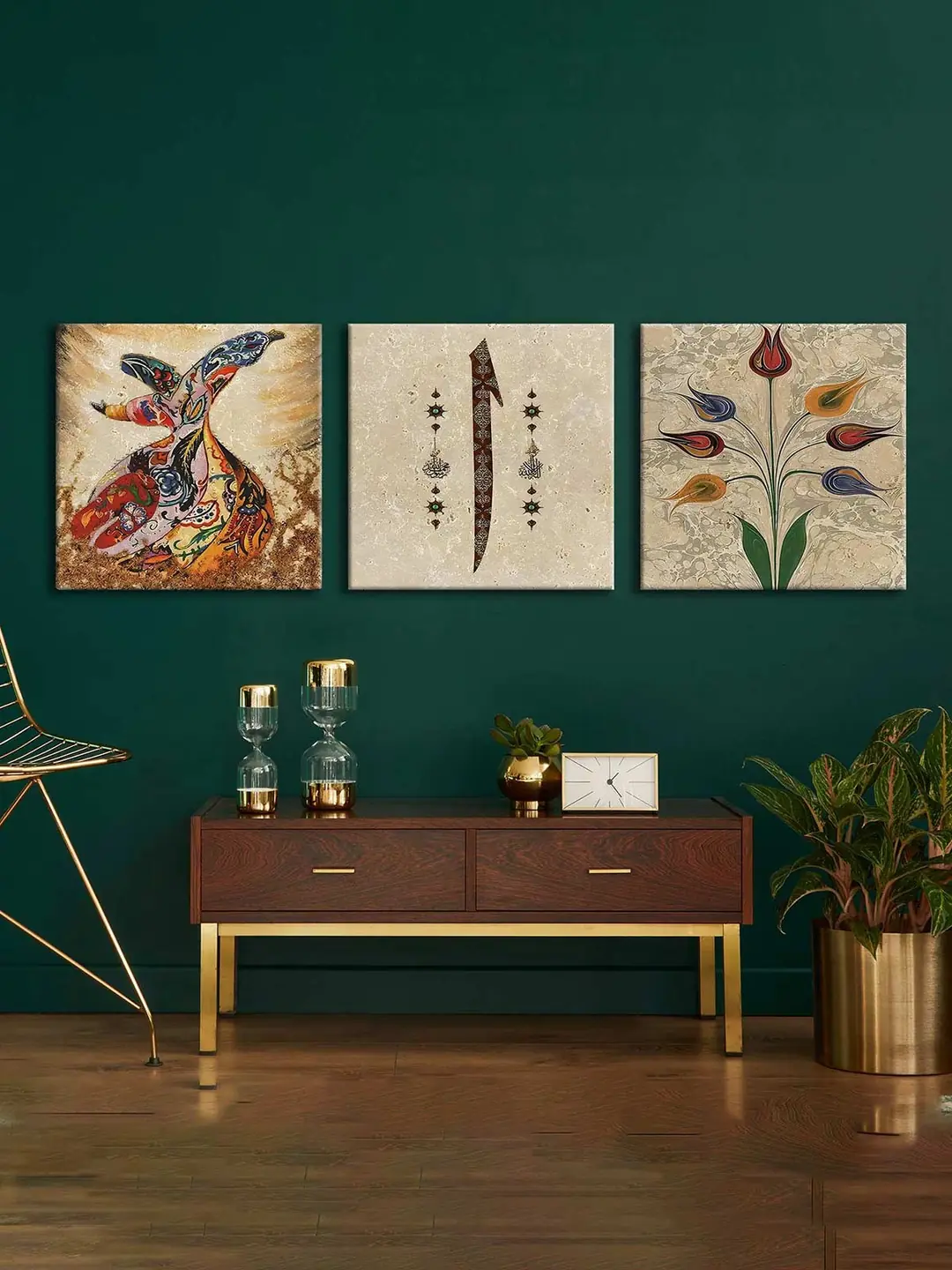 Kanvas Duvar Tablosu 3'lü Canvas Tablo Seti - VOOV4148 3