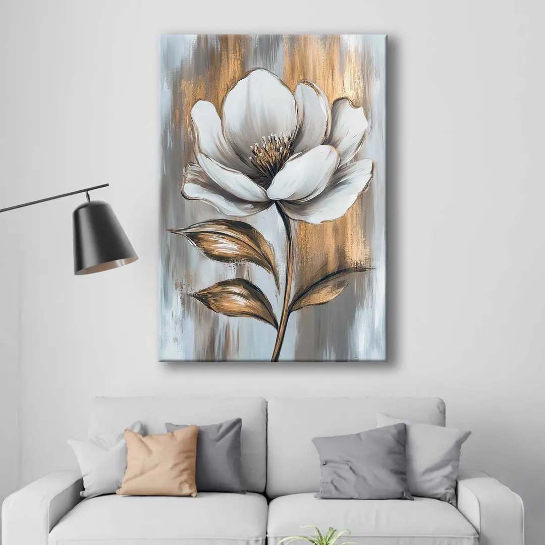 Soyut Çiçek Modern Dekoratif Kanvas Tablo - VOOV3134 1