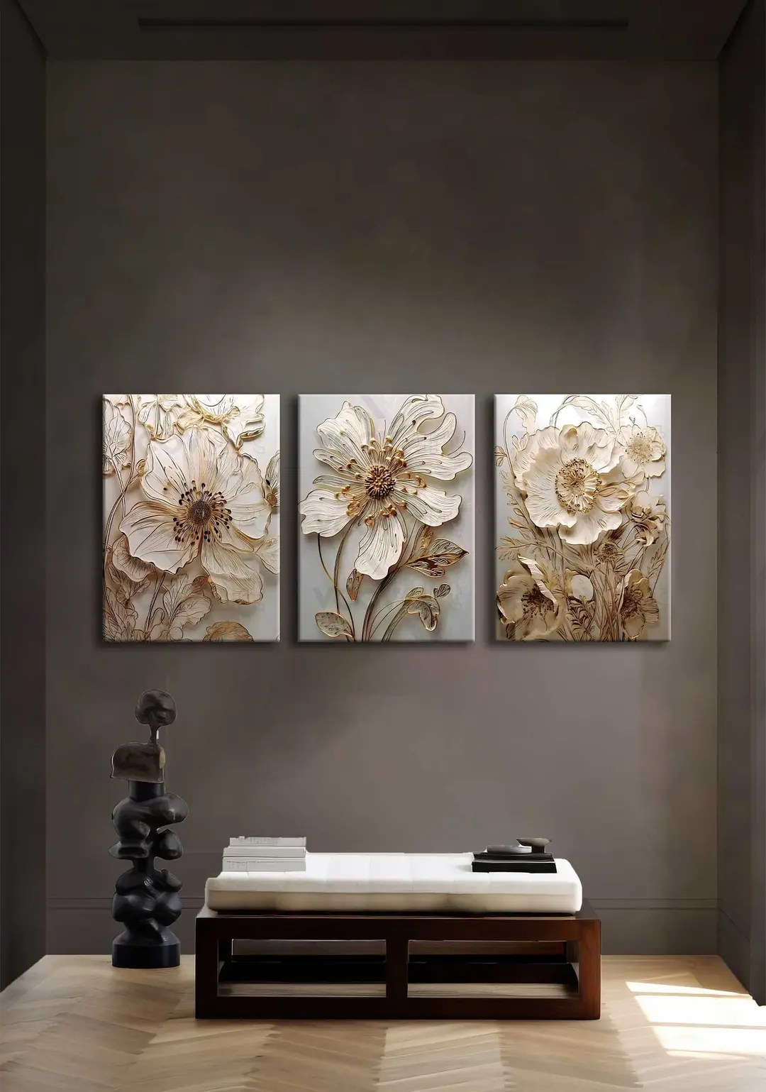 Kanvas Duvar Tablosu 3'lü Canvas Tablo Seti - VOOV4231 2