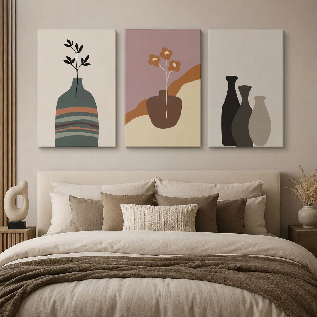 Minimalist Kanvas Duvar Tablosu 3'lü Canvas Tablo Seti - VOOV3218 3