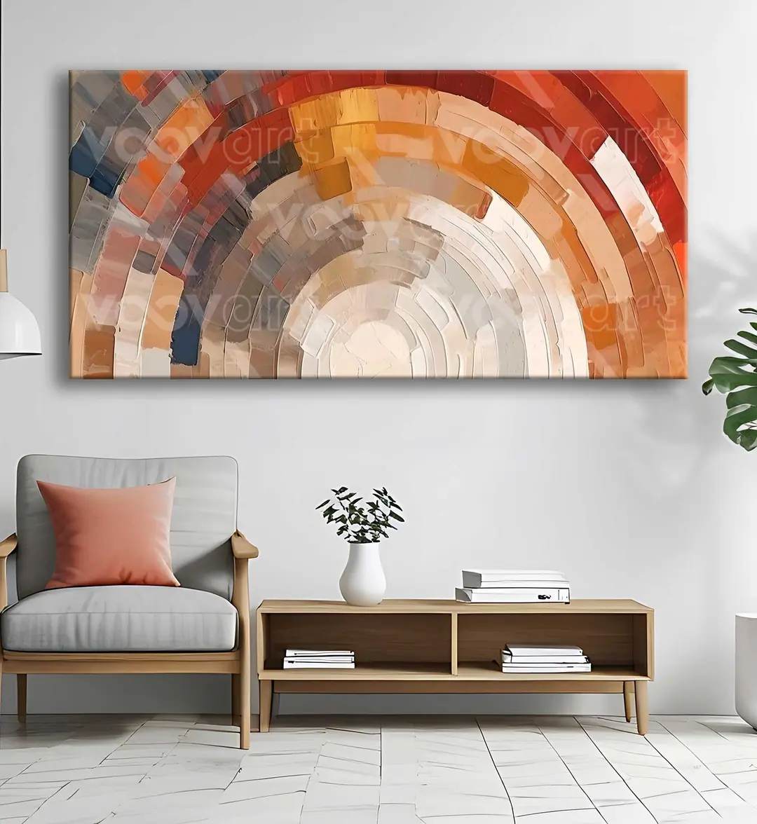 Soyut Gün Batımı Kanvas Tablo - VOOV2811 2