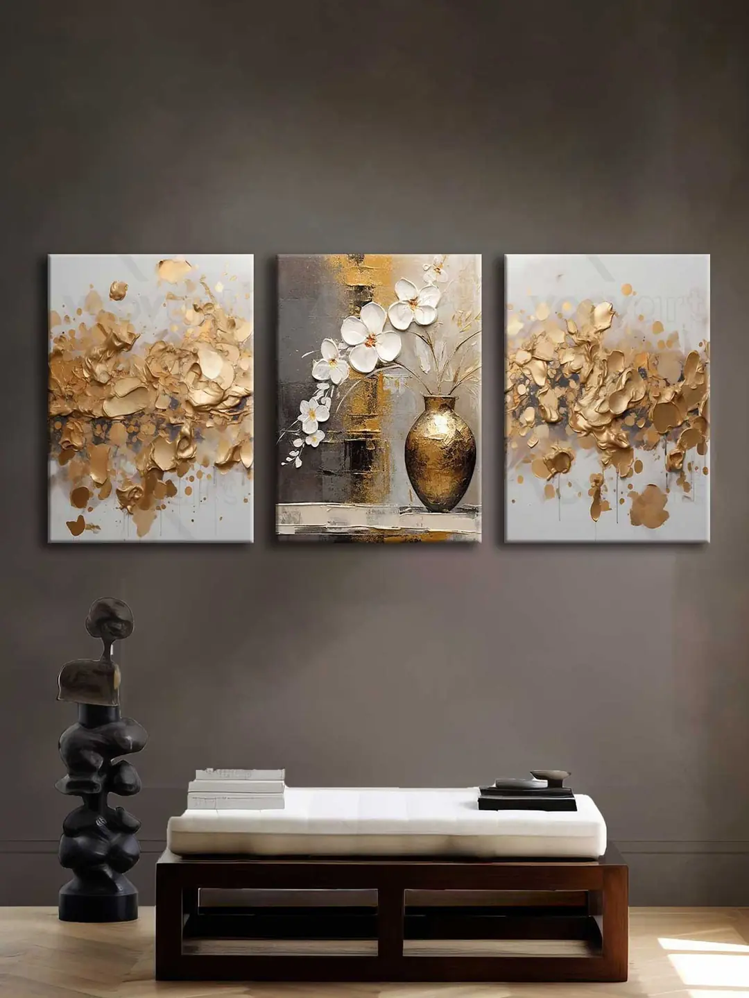 Kanvas Duvar Tablosu 3'lü Canvas Tablo Seti - VOOV4223 3