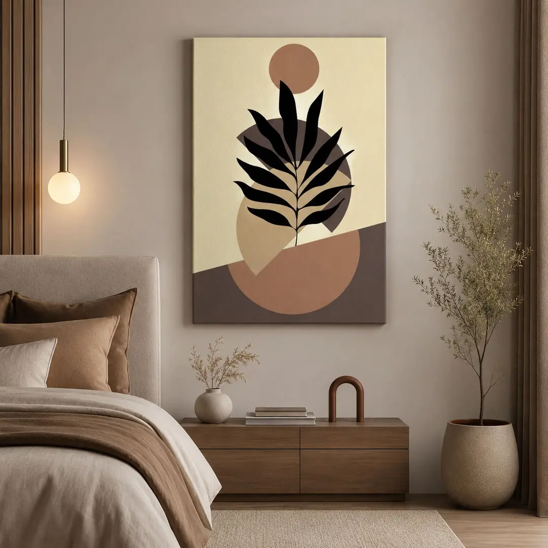 Minimal Flora Dekoratif Soyut Kanvas Tablo - VOOV3268 3