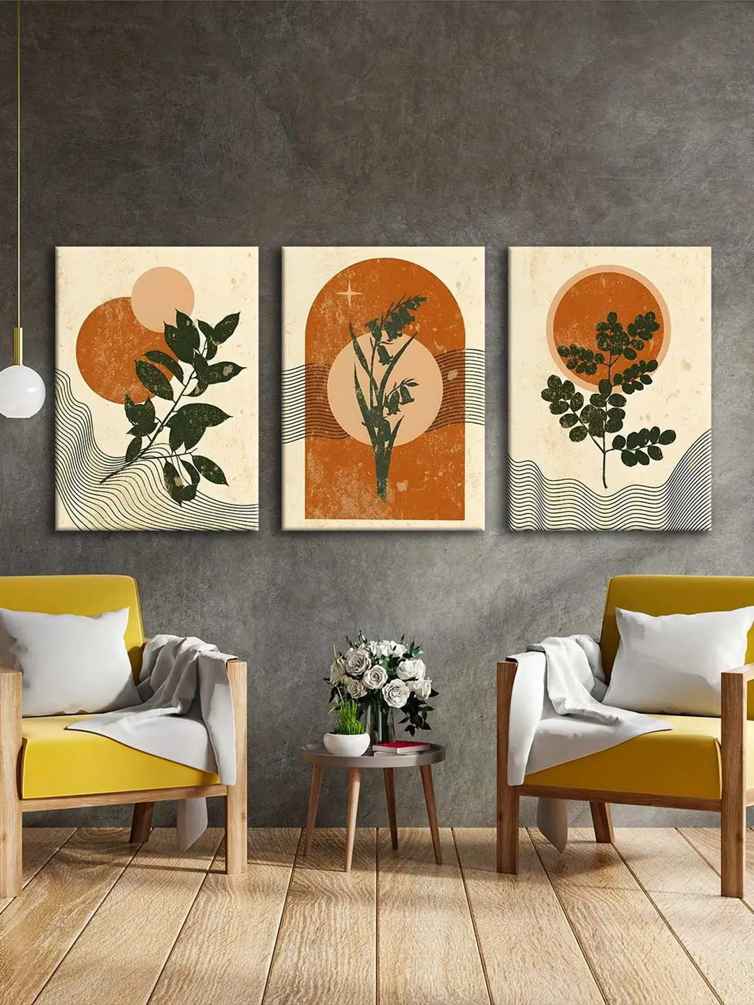 Kanvas Duvar Tablosu 3'lü Canvas Tablo Seti - VOOV4130 3