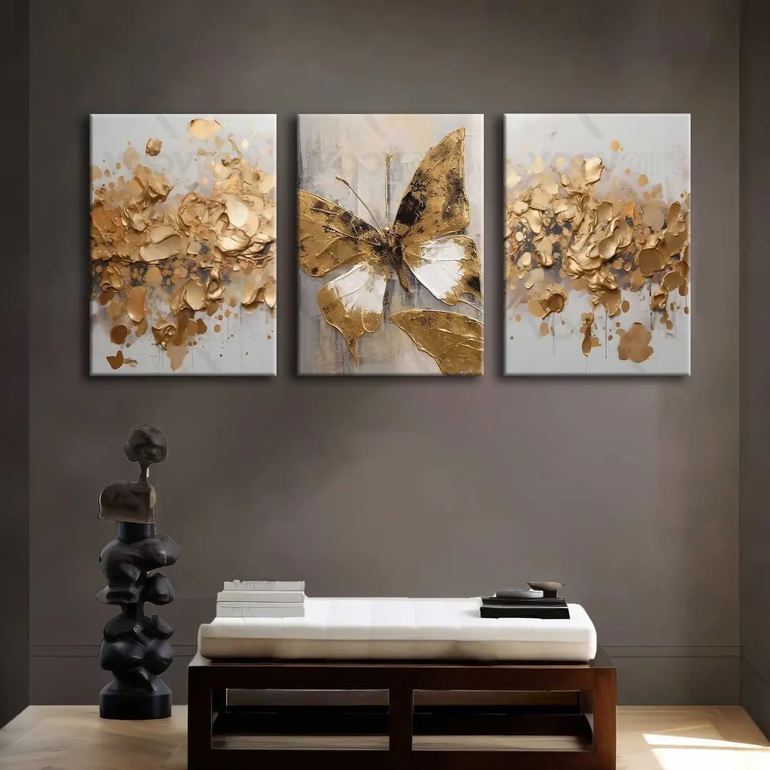 Kanvas Duvar Tablosu 3'lü Canvas Tablo Seti - VOOV4221 1