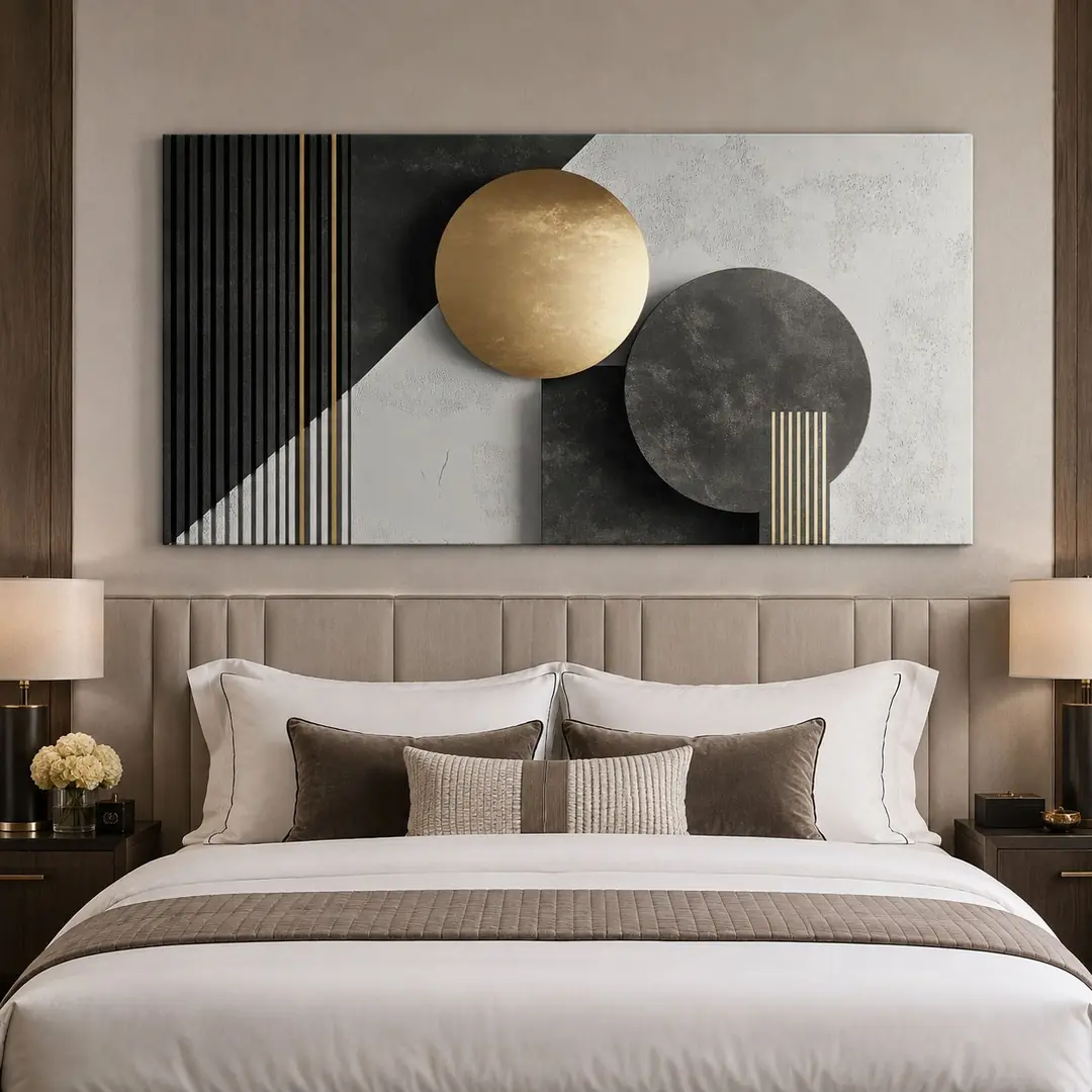 Modern Geometrik Dekoratif Soyut Kanvas Tablo - VOOV3582 1