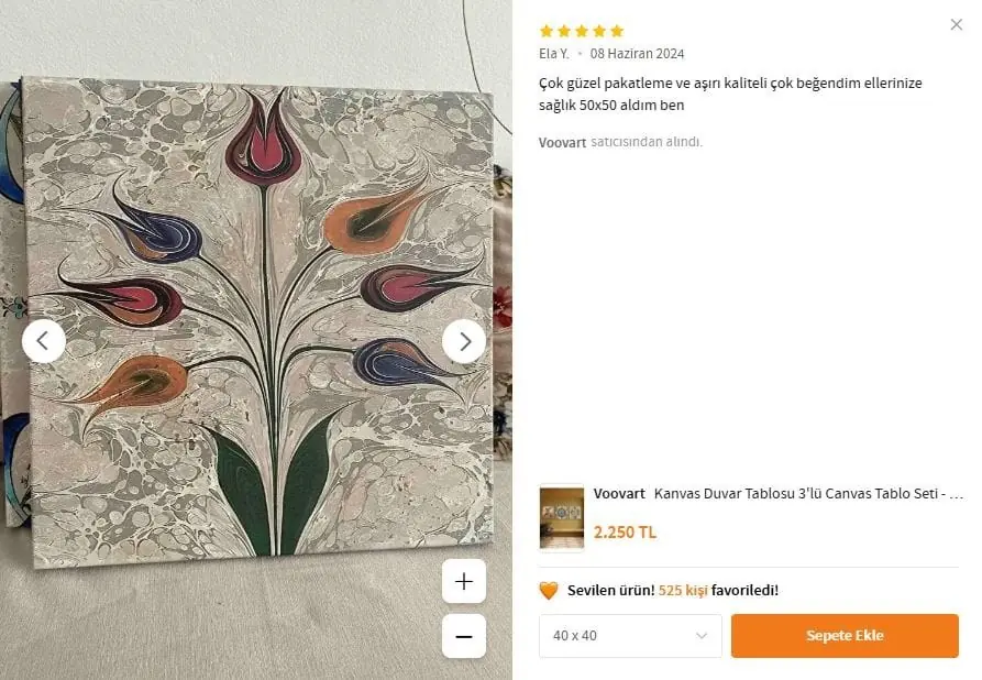 Kanvas Duvar Tablosu 3'lü Canvas Tablo Seti - VOOV4166 5