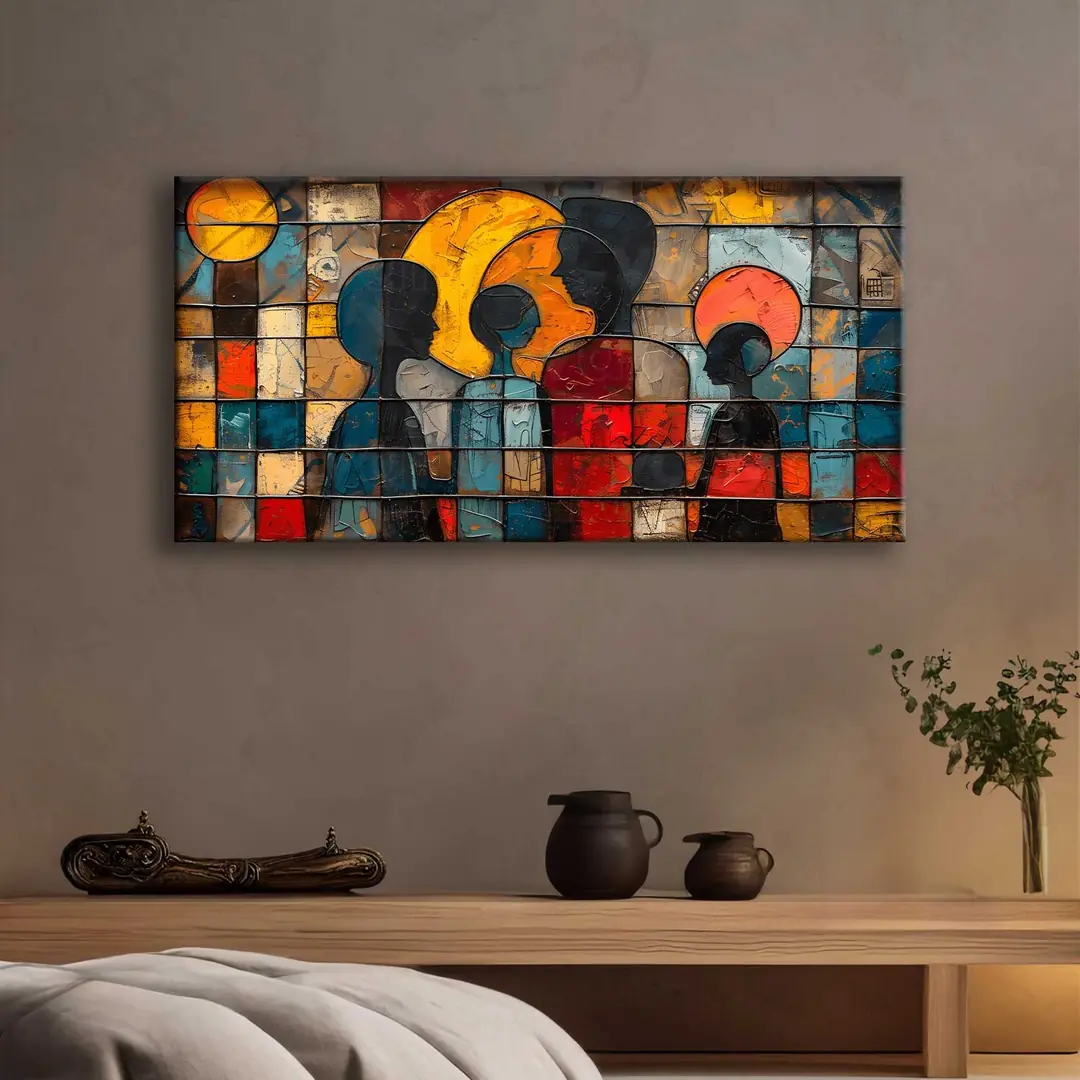 Soyut Aile Modern Kanvas Tablo - VOOV2731 1