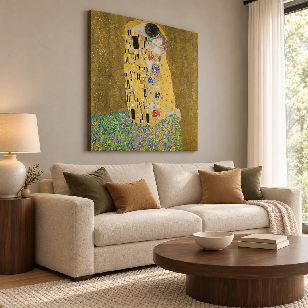 Gustav Klimt Öpücük Kanvas Tablo