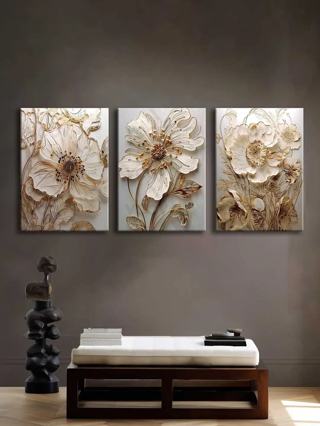 Kanvas Duvar Tablosu 3'lü Canvas Tablo Seti - VOOV4231 3