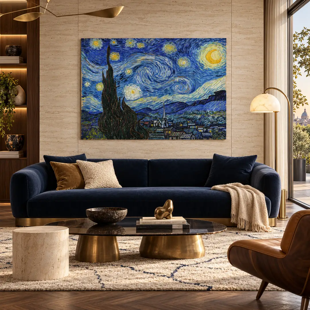 Van Gogh Yıldızlı Gece Kanvas Tablo