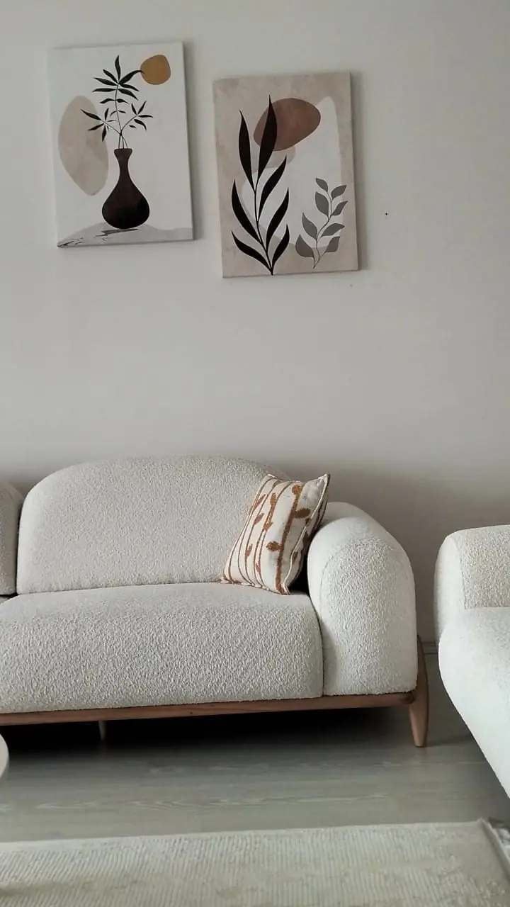 Boho Saksıda Tropik Çiçekler 2'li Set Kanvas Tablo - VOOV4002 6