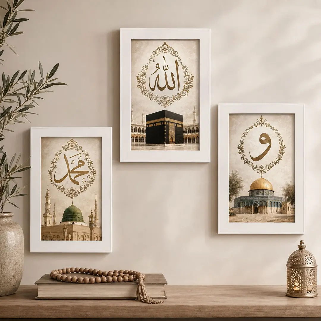 Minimal Çerçeveli Dekoratif Tablo Seti ( 25x35cm ) - EW1017 1
