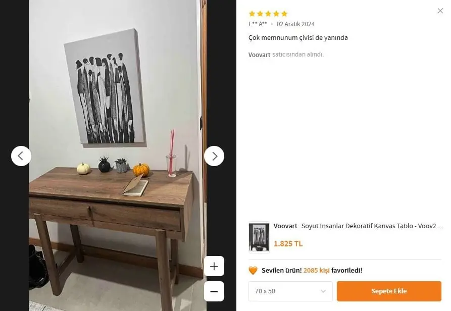 Soyut İnsanlar Dekoratif Kanvas Tablo - VOOV2159 4