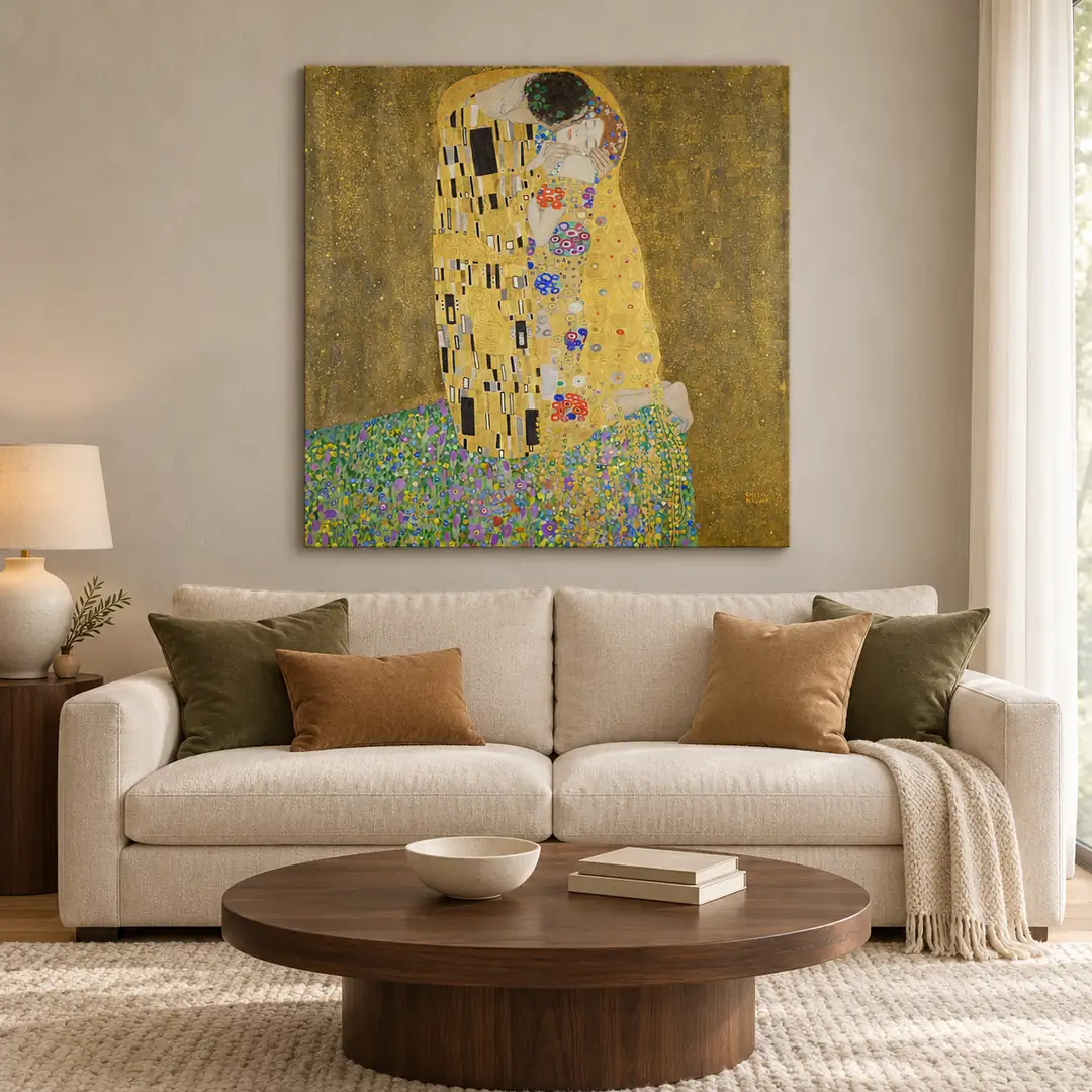 Gustav Klimt Öpücük Kanvas Tablo 2