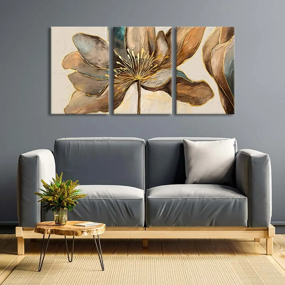 Kanvas Duvar Tablosu 3'lü Canvas Tablo Seti - VOOV4064 1