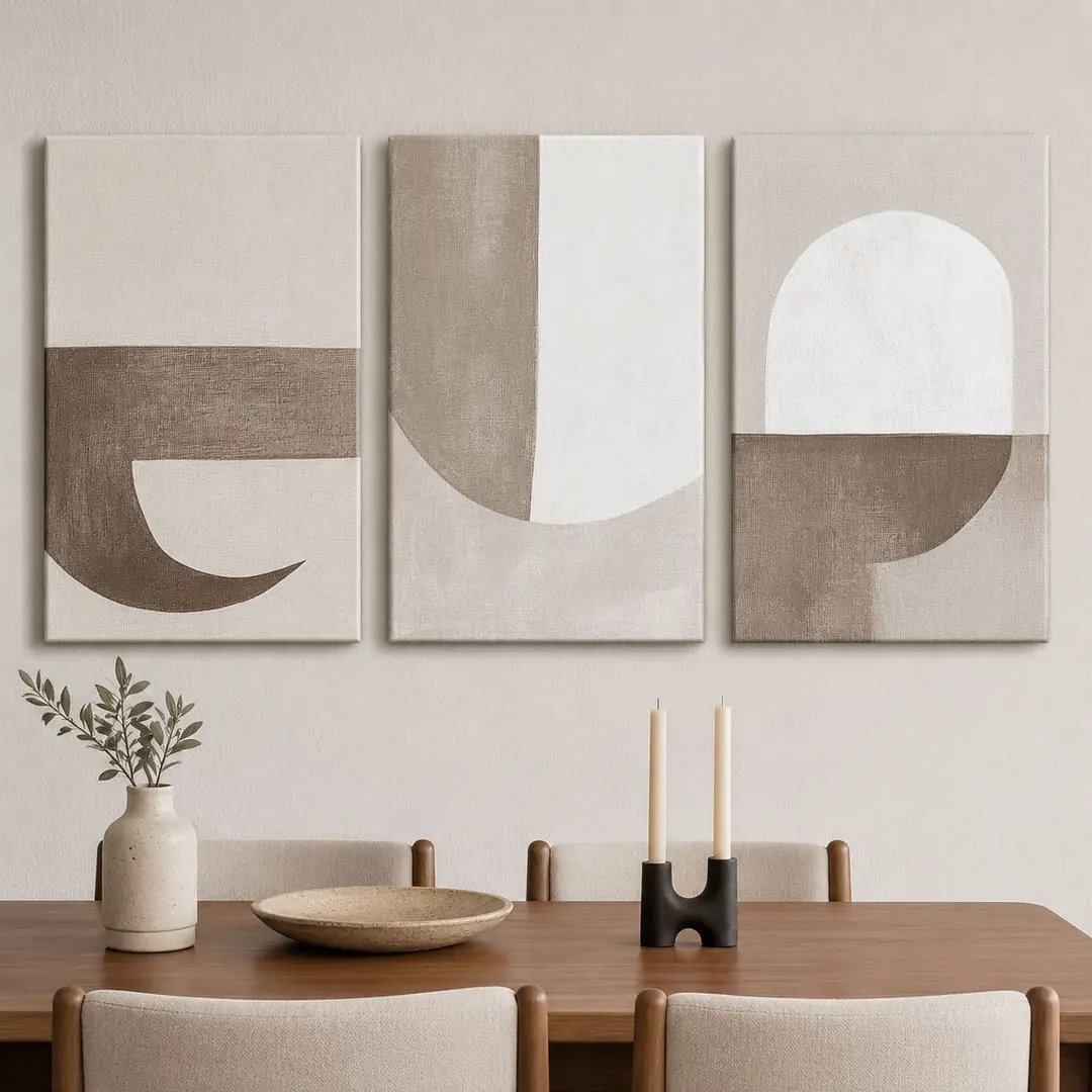 Soft Formlar Kanvas Duvar Tablosu - 3'lü Canvas Tablo Seti - VOOV4323 2