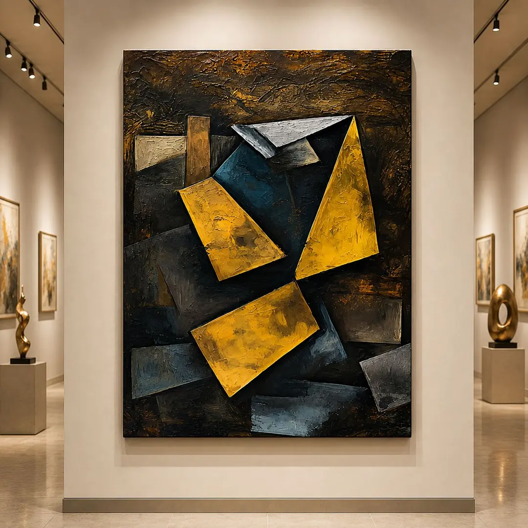 Modern Soyut Geometrik Dekoratif Kanvas Tablo - VOOV3396 2
