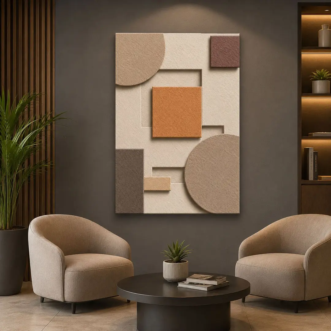 Modern Geometrik Dekoratif Kanvas Tablo - VOOV3393 4