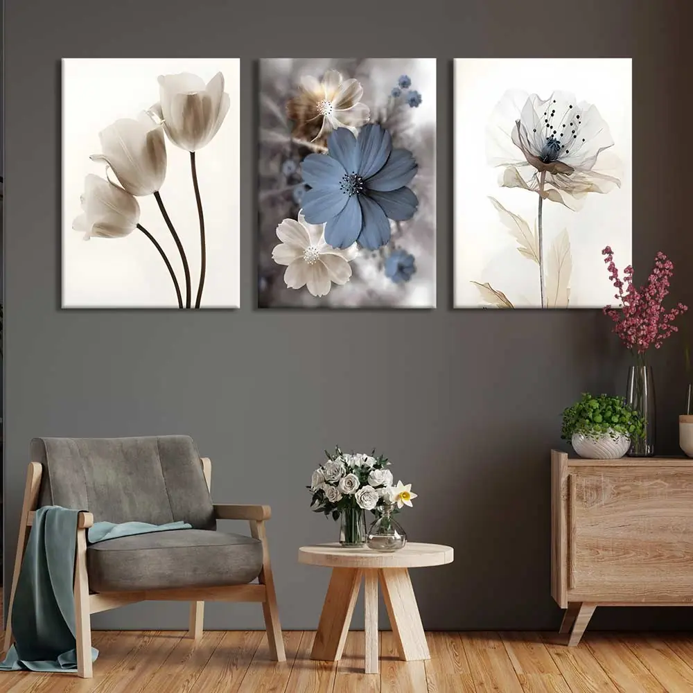 Kanvas Duvar Tablosu 3'lü Canvas Tablo Seti - VOOV4126 1