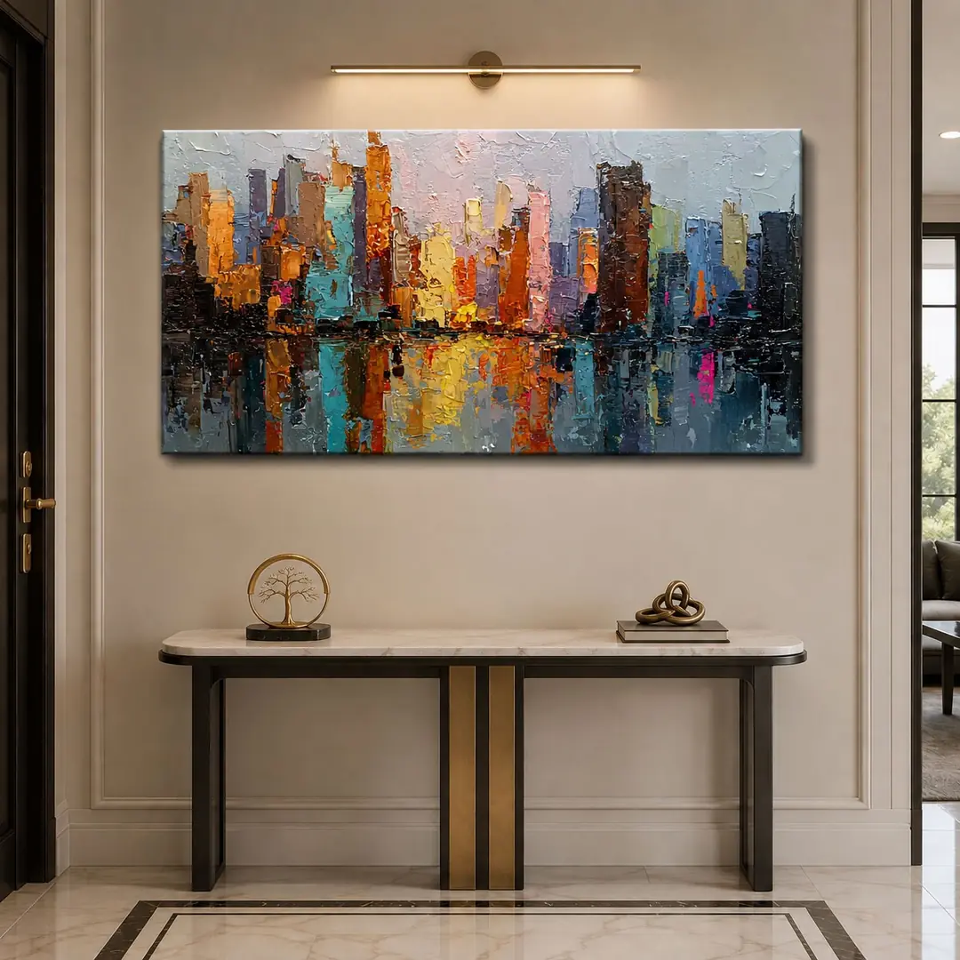 City Mirage Dekoratif Manzara Kanvas Tablo - VOOV3153 2