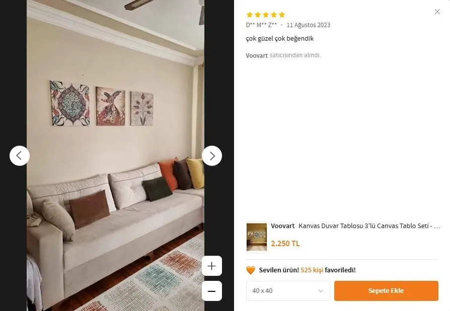 Kanvas Duvar Tablosu 3'lü Canvas Tablo Seti - VOOV4166 4
