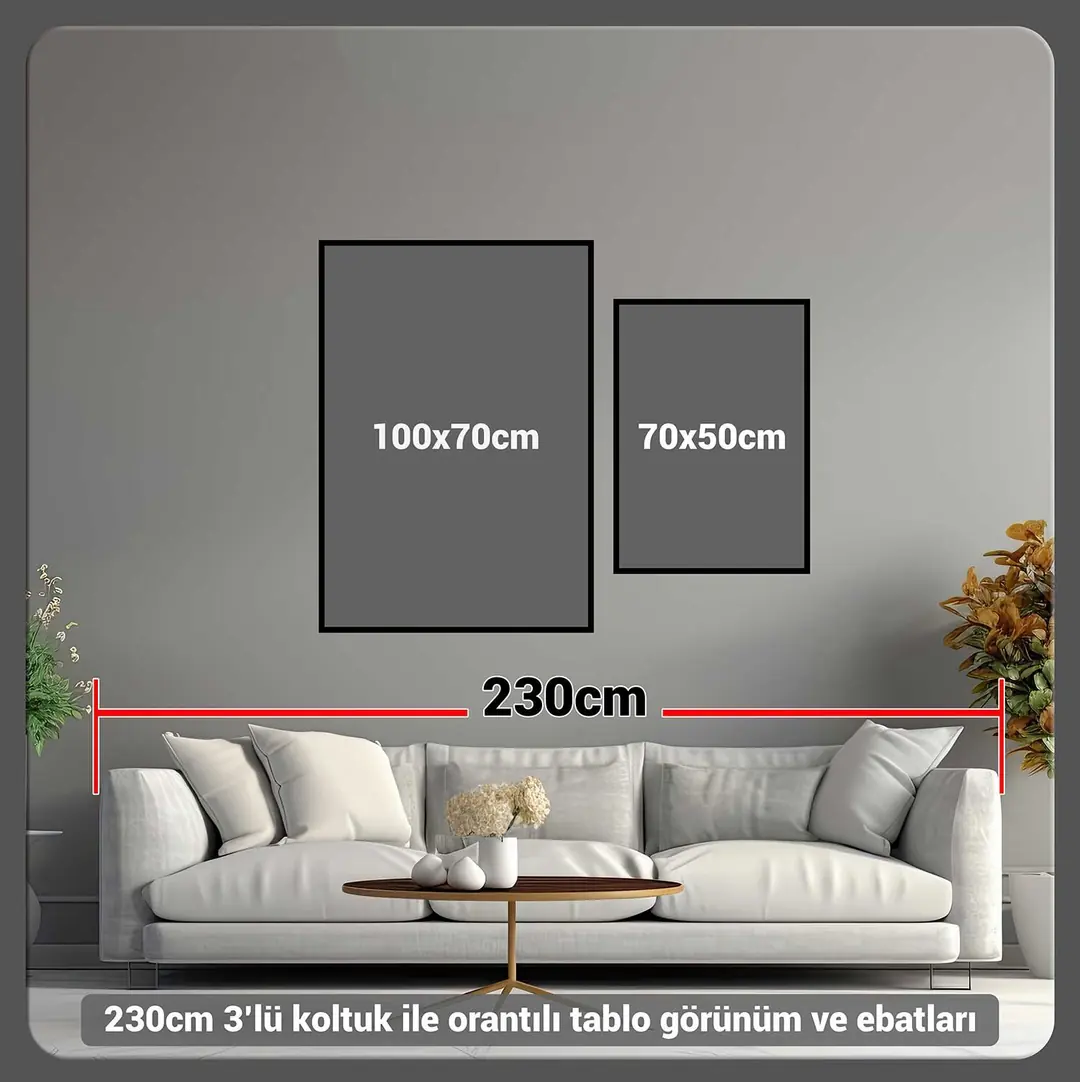 Dekoratif Soyut Çiçekler Kanvas Tablo - EC1014 4