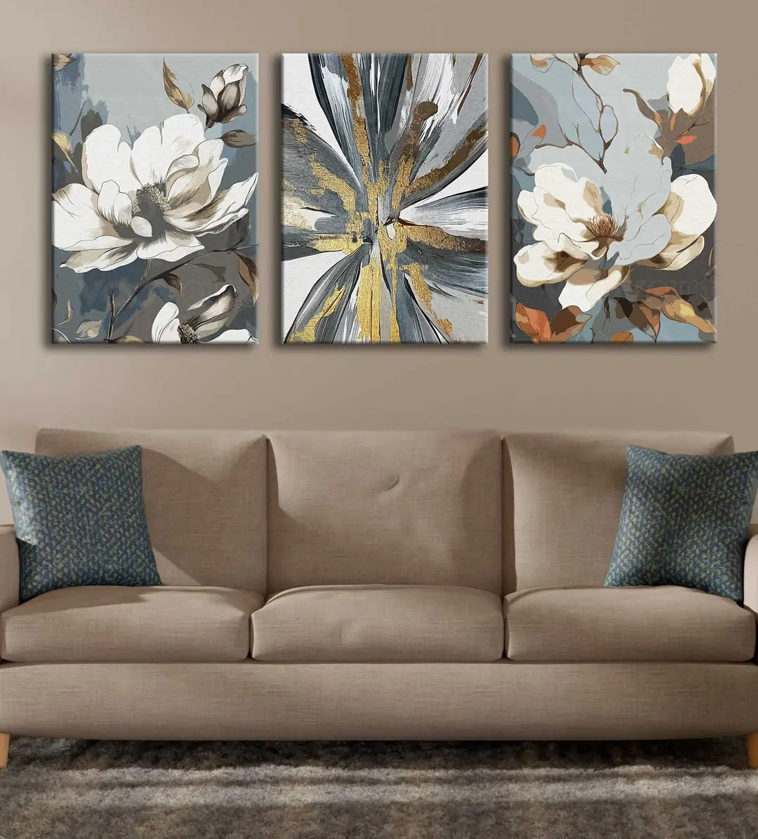 Kanvas Duvar Tablosu 3'lü Canvas Tablo Seti - VOOV4304 2