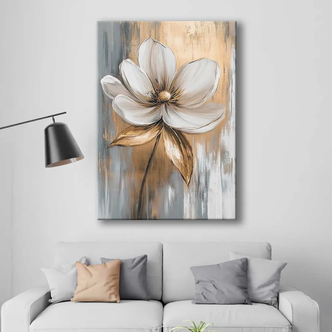 Soyut Çiçek Modern Dekoratif Kanvas Tablo - VOOV3135 1