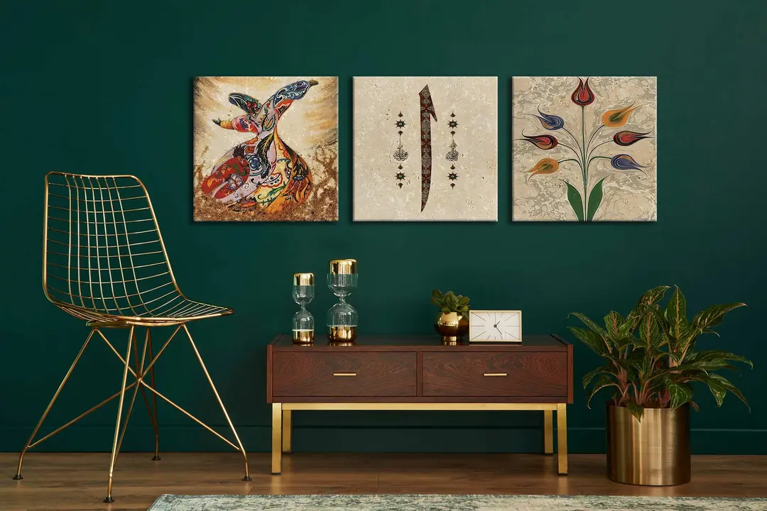 Kanvas Duvar Tablosu 3'lü Canvas Tablo Seti - VOOV4148 2