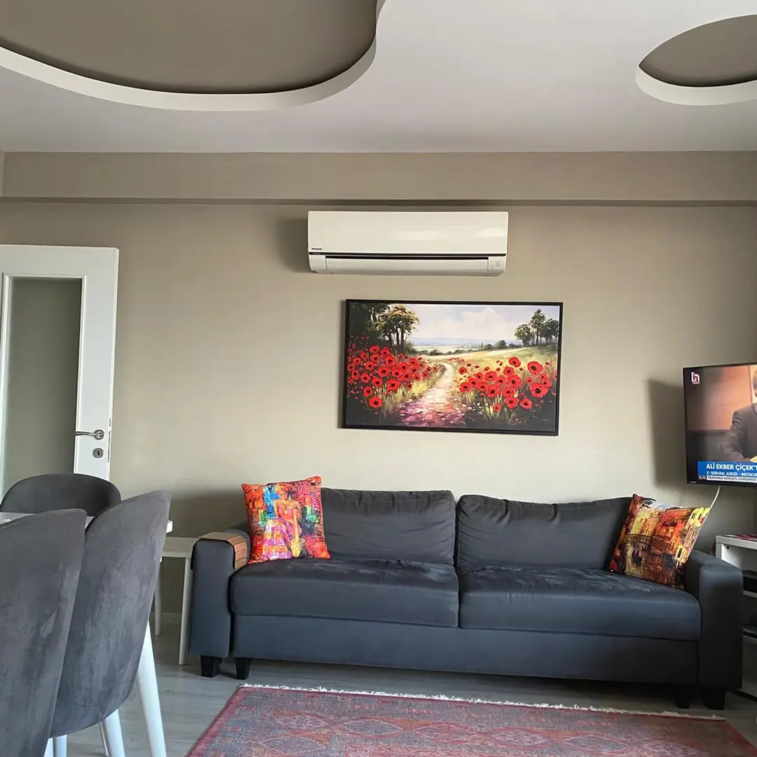 Çiçekli Doğa Manzarası Dekoratif Kanvas Tablo - VOOV3078 2