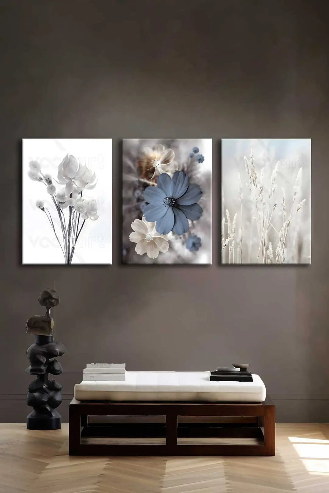 Kanvas Duvar Tablosu 3'lü Canvas Tablo Seti - VOOV4244 3