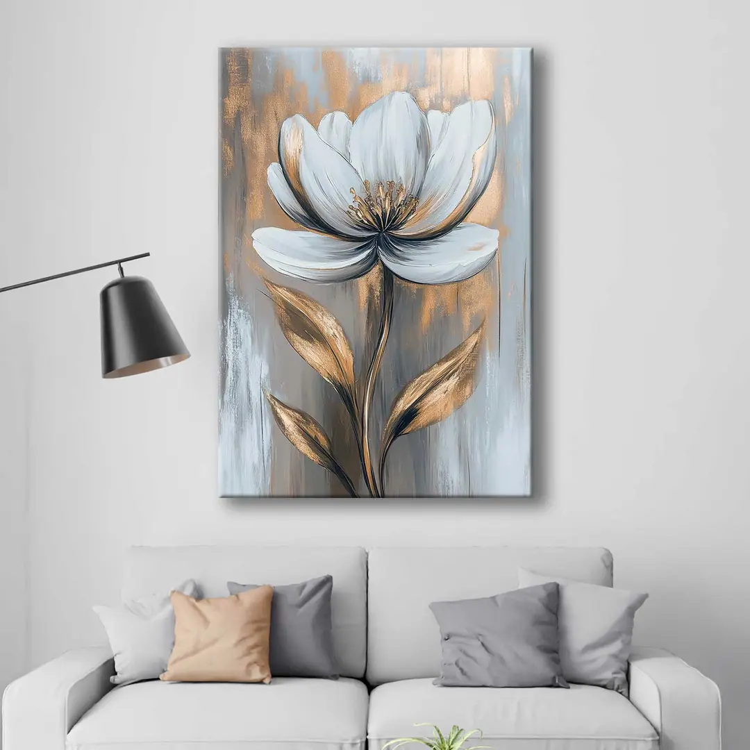 Soyut Çiçek Modern Dekoratif Kanvas Tablo - VOOV3133 1