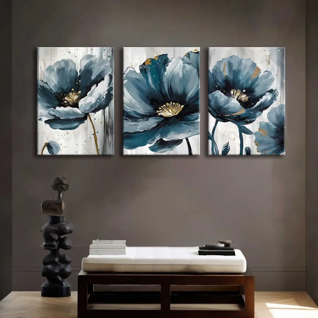 Kanvas Duvar Tablosu 3'lü Canvas Tablo Seti - VOOV4220 1