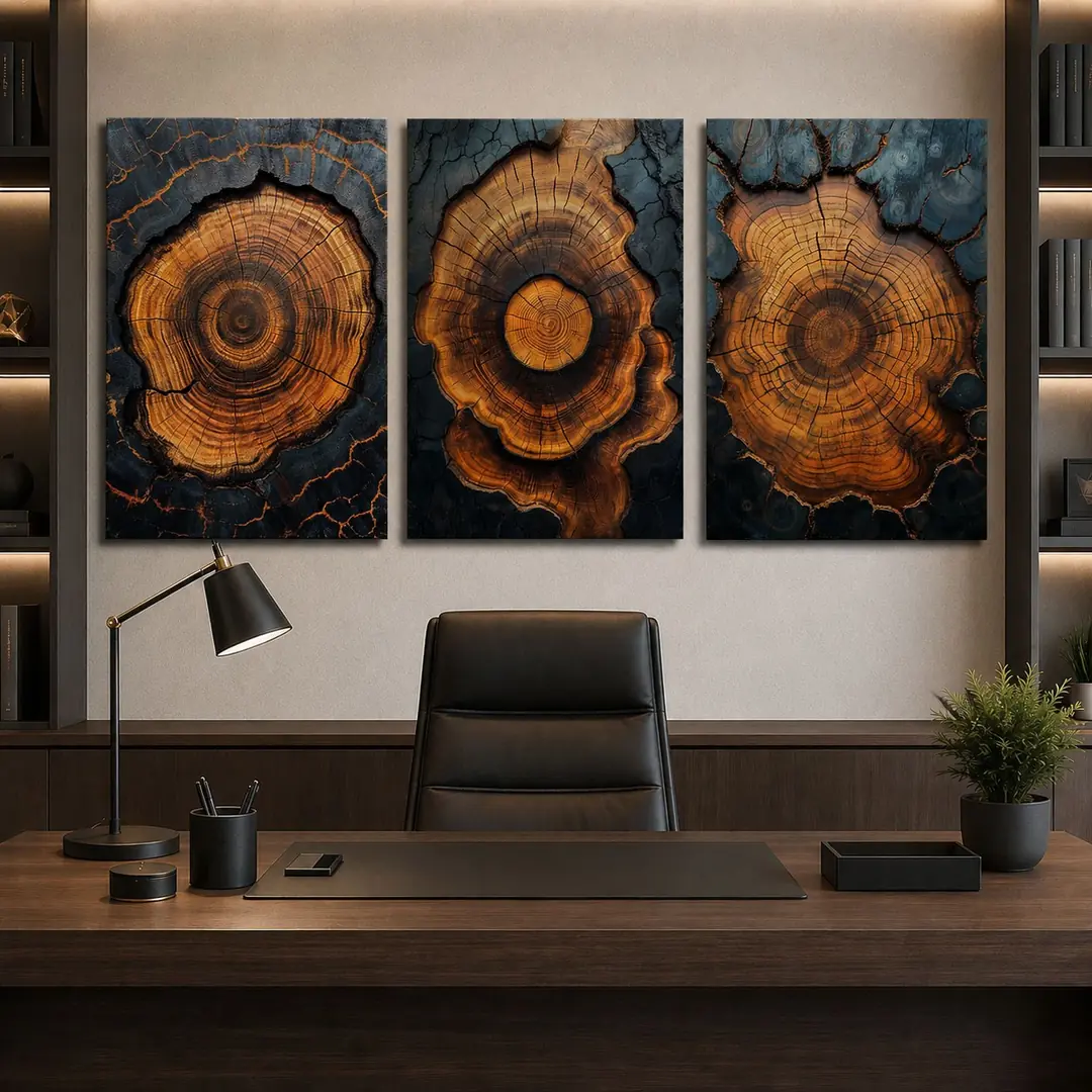 Asırlık İzler Kanvas Duvar Tablosu - 3'lü Canvas Tablo Seti - VOOV4212 5