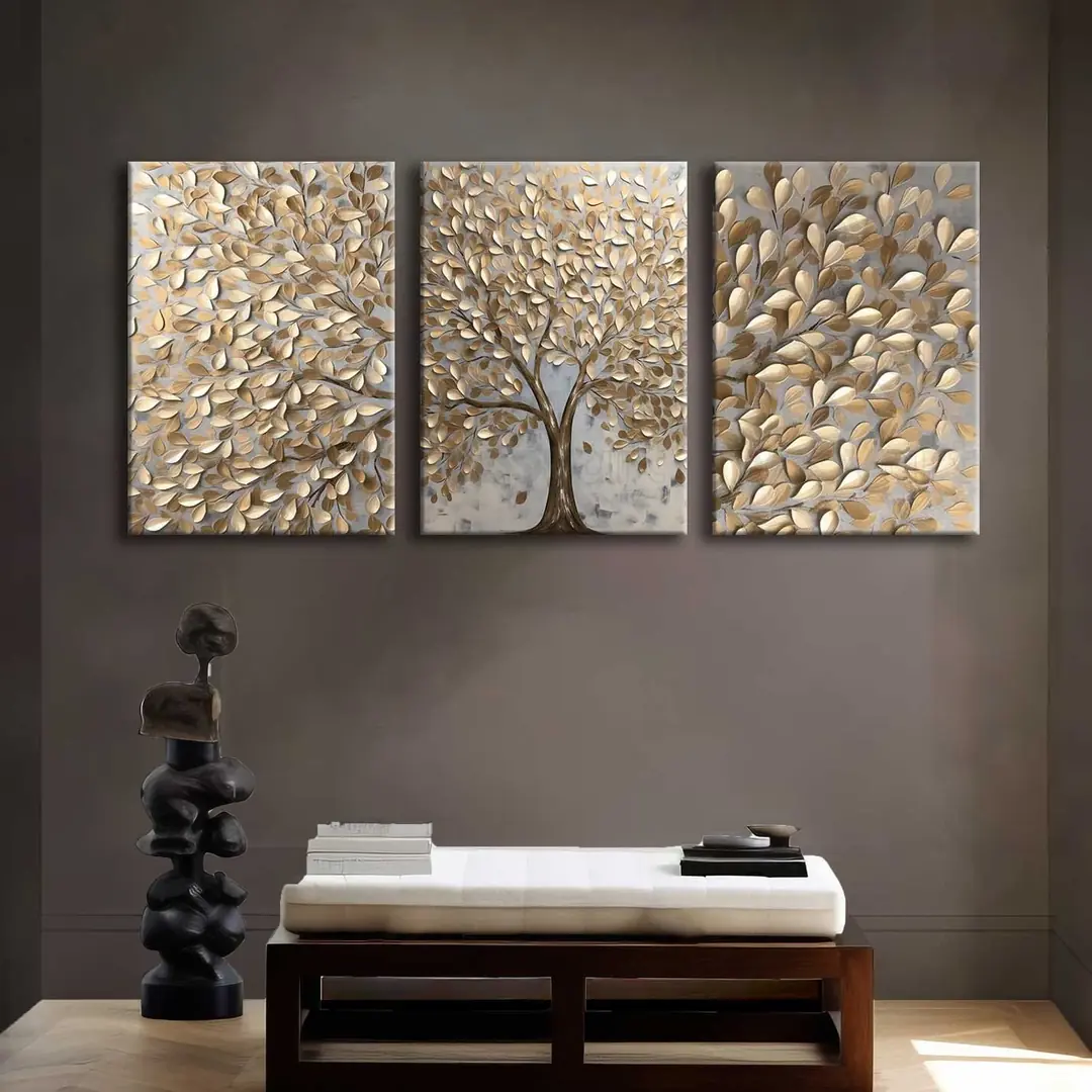 Kanvas Duvar Tablosu 3'lü Canvas Tablo Seti - VOOV4217 1