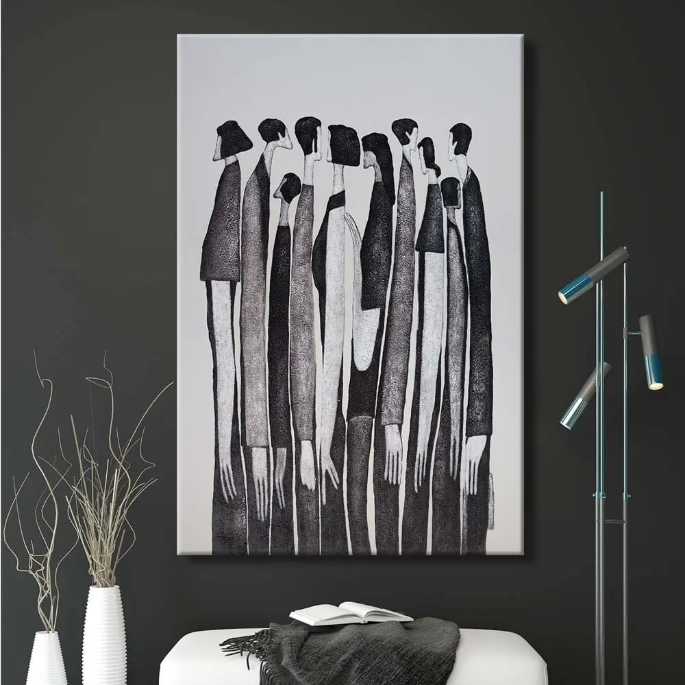 Soyut İnsanlar Dekoratif Kanvas Tablo - VOOV2159 1
