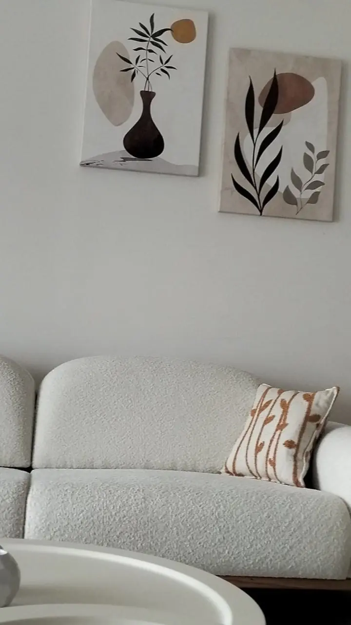 Boho Saksıda Tropik Çiçekler 2'li Set Kanvas Tablo - VOOV4002 5