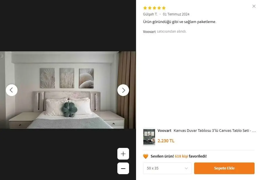 Kanvas Duvar Tablosu 3'lü Canvas Tablo Seti - VOOV4143 4
