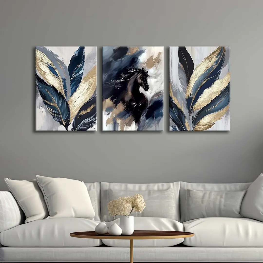 Kanvas Duvar Tablosu 3'lü Canvas Tablo Seti - VOOV4259 2