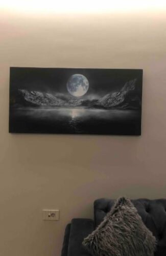 Muhteşem Ay Işığı Manzarası Dekoratif Kanvas Tablo - VOOV1648 photo review