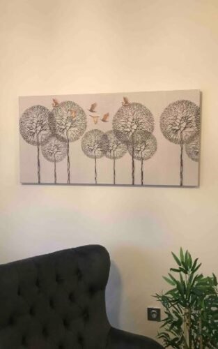 Modern Art Ağaçlar ve Kuşlar Dekoratif Kanvas Tablo - VOOV1724 photo review